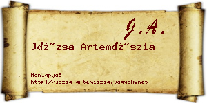 Józsa Artemíszia névjegykártya